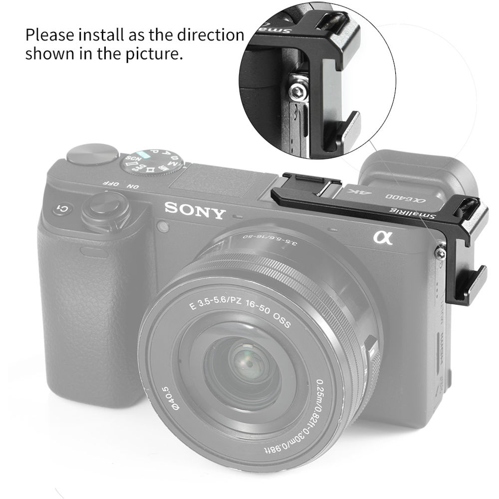 SmallRig Cold Shoe Adapter Left BUC2342 for Sony a6300_6400_6500-05