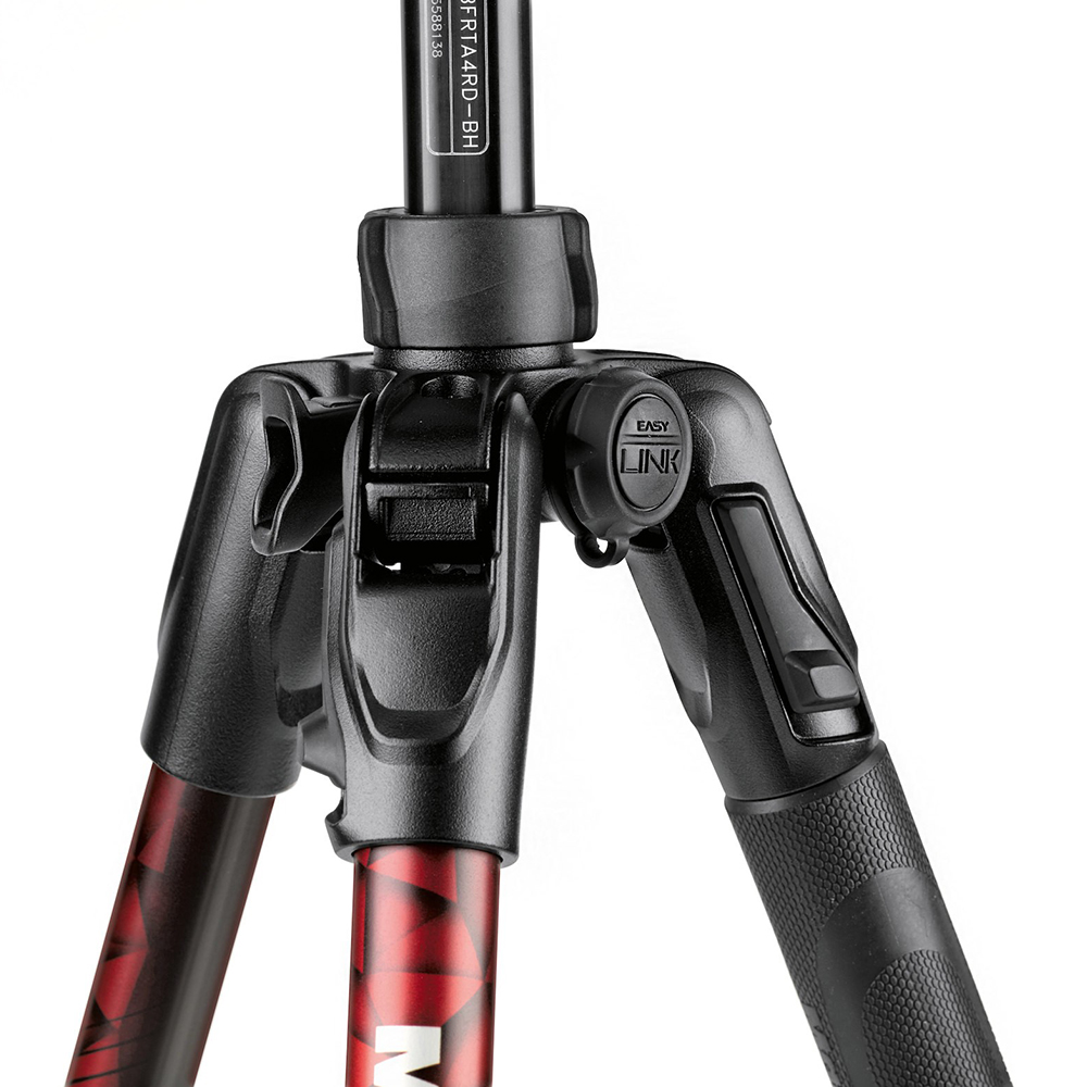 ManfrottoBEFREEMKBFRTA4RDBH05 Befree Advanced Aluminum Travel Tripod twist Red, ball head