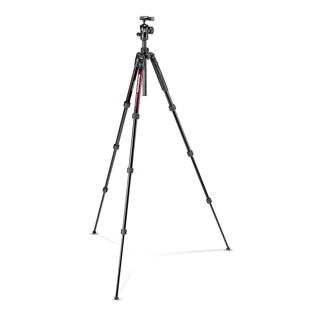 ManfrottoBEFREEMKBFRTA4RDBH06 Befree Advanced Aluminum Travel Tripod twist Red, ball head