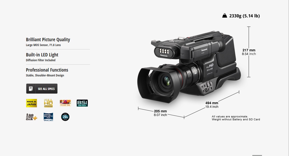 Panasonic HC-MDH 3