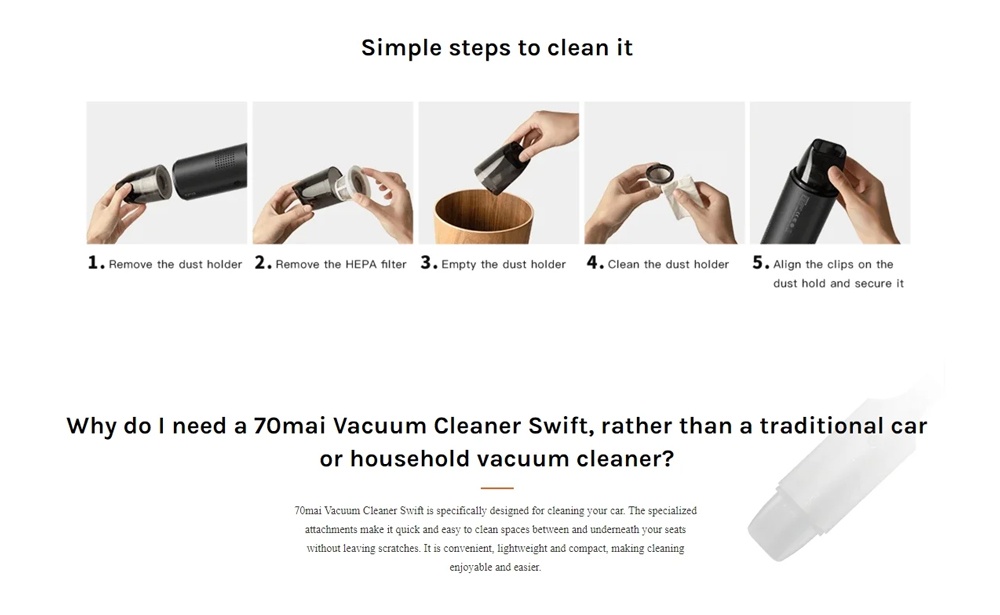 70Mai Vacuum Cleaner Swift