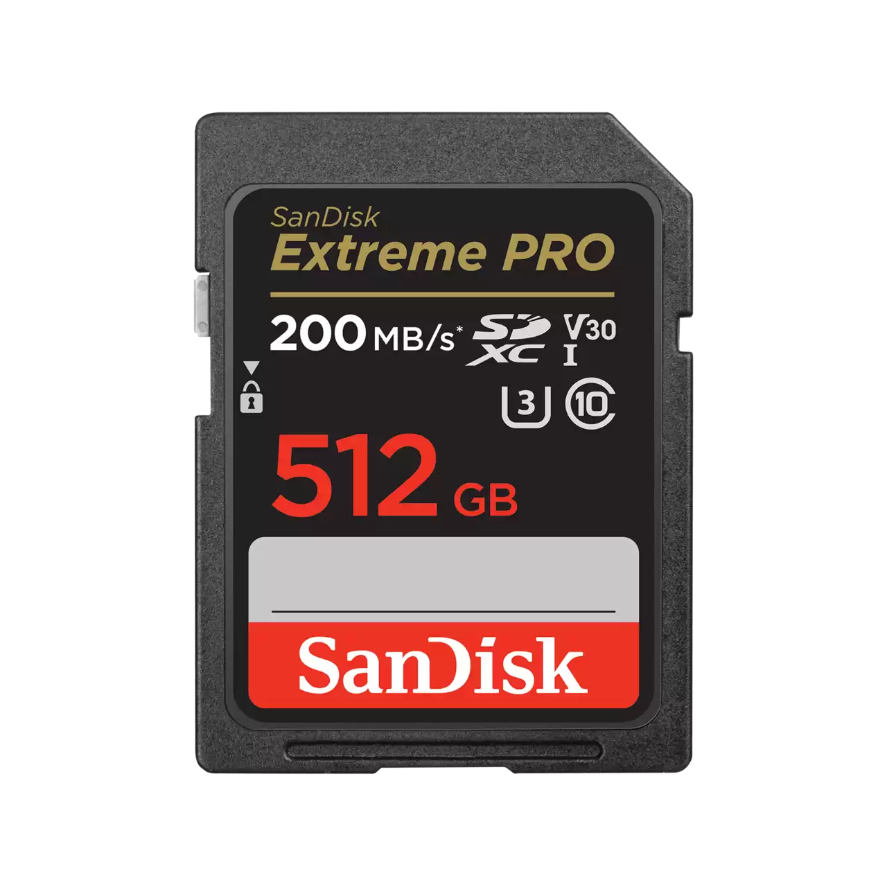 SanDisk 512GB Extreme PRO SDHC And SDXC UHS-I R200MBs W140MBs
