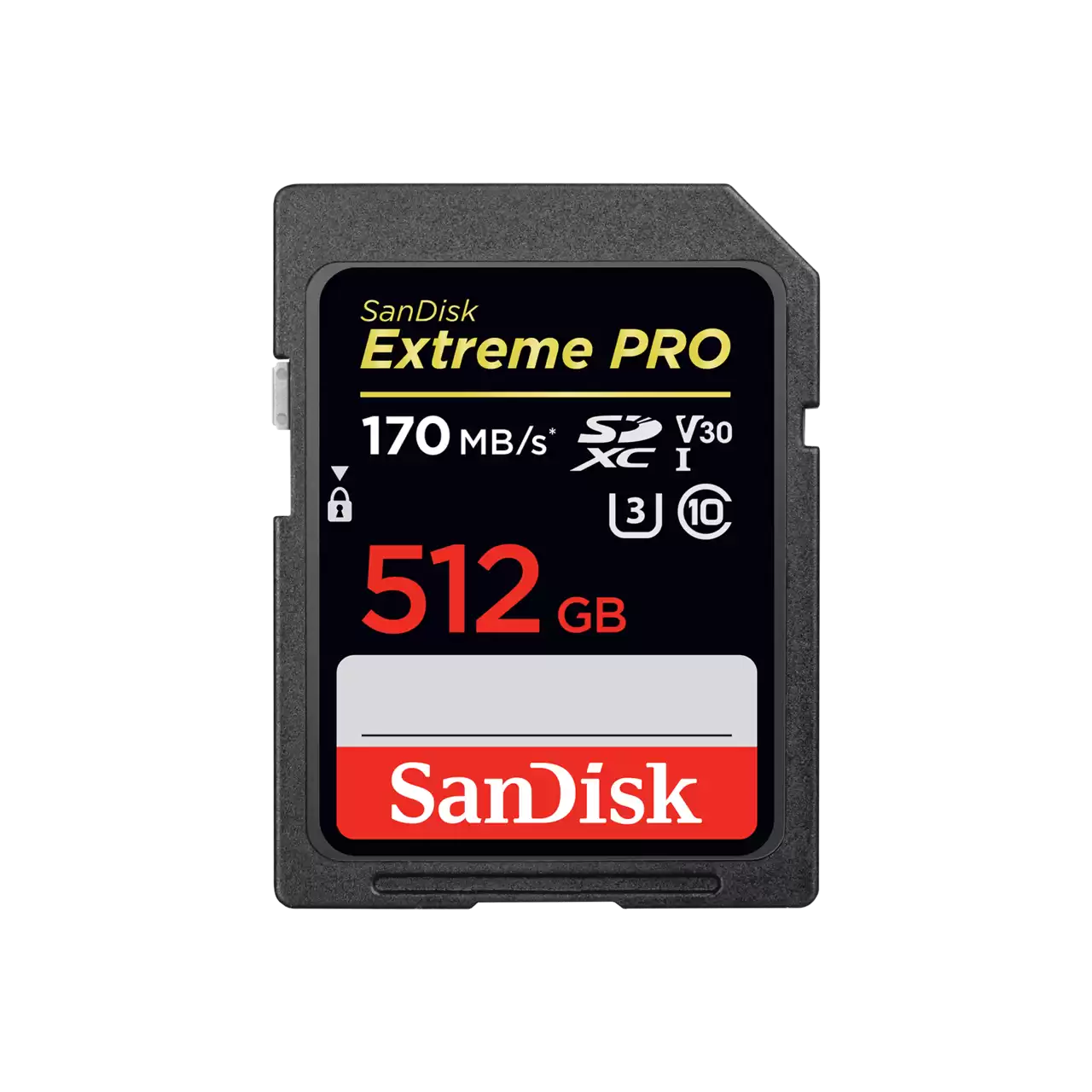SanDisk 512GB Extreme PRO SDHC And SDXC UHS-I R170MBs W90MBs