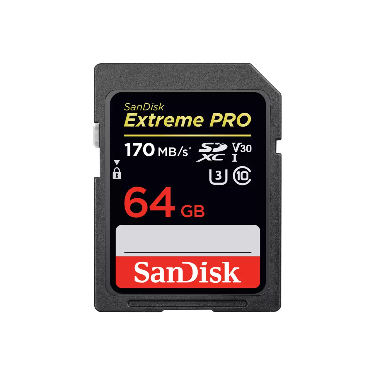 SanDisk 64GB Extreme PRO SDHC And SDXC UHS-I R170MBs W90MBs