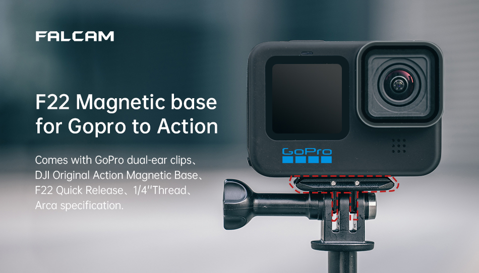 Falcam 3235 F22 Magnetic Base for Gopro to Action