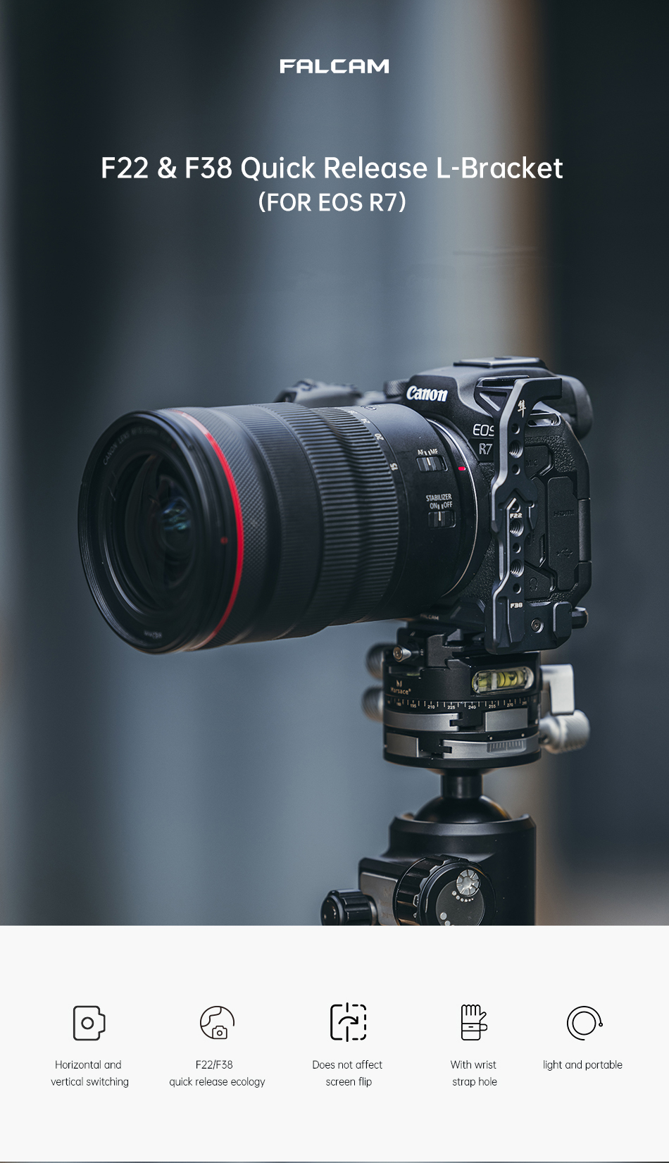 Falcam 3231 F22&F38 Quick Release Camera L Bracket (FOR EOS R7)