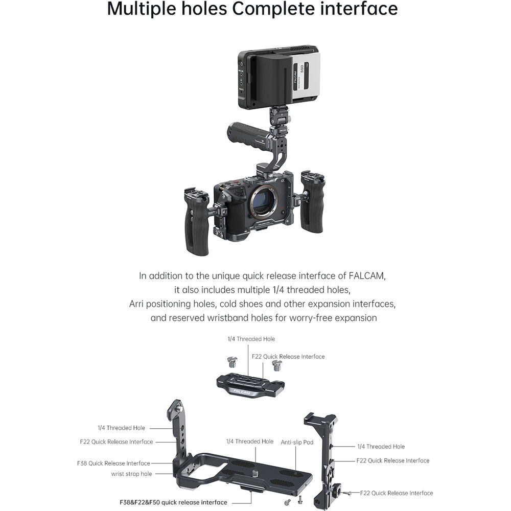 Falcam 3298 F22&F38&F50 Quick Release Camera Cage Base V2 (FOR SONY FX3 FX30)