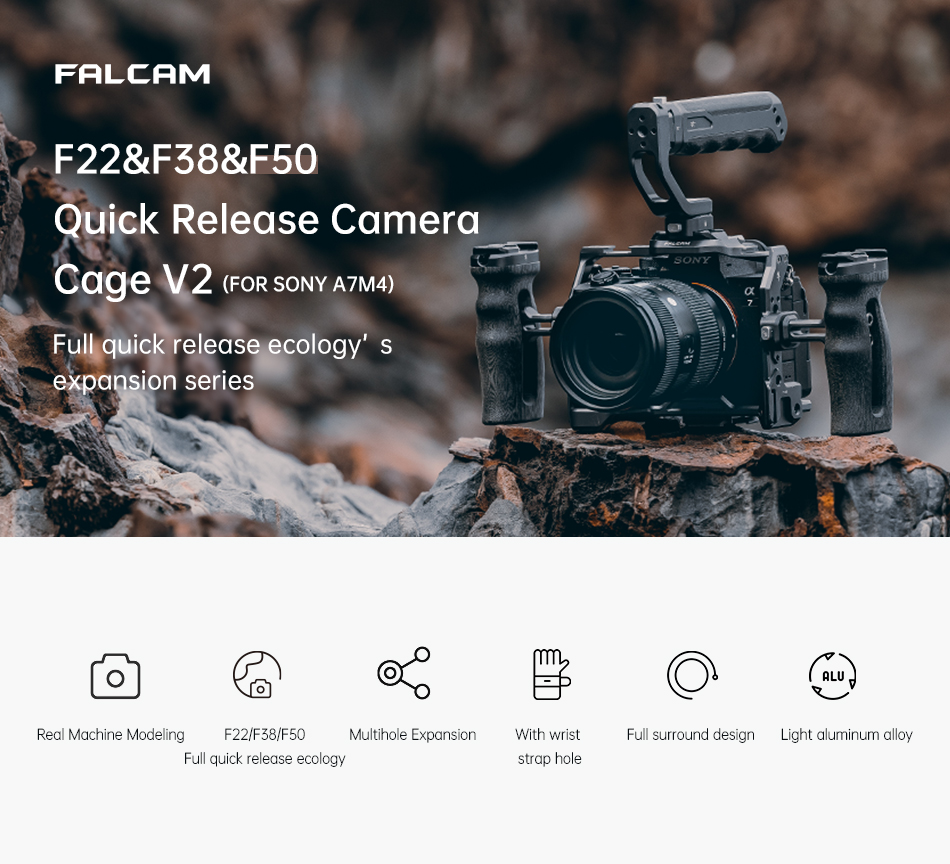 Falcam 2824A F22&F38&F50 Quick Release Camera Cage (for A7M4) V2