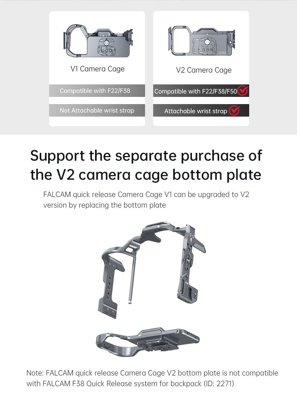 Falcam 2824A F22&F38&F50 Quick Release Camera Cage (for A7M4) V2