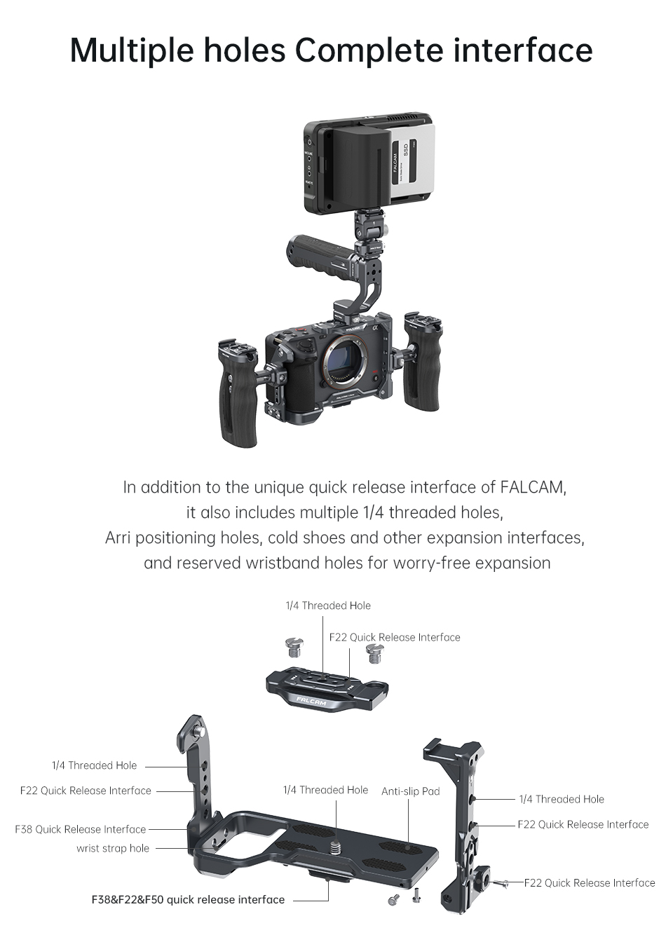 Falcam 2823A F22&F38&F50 Quick Release Camera Cage (for FX3 FX30) V2