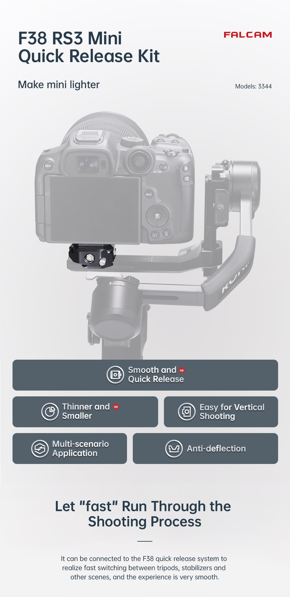 Falcam 3344 F38 Quick Release Kit for RS3 mini