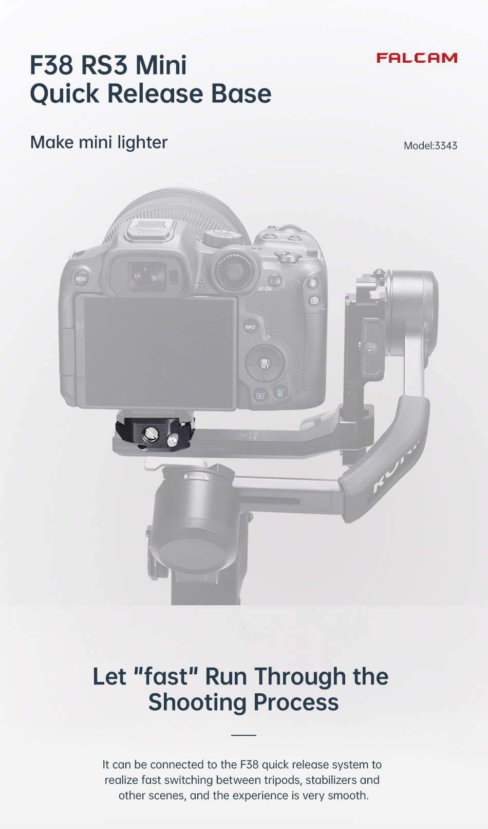 Falcam 3343 F38 RS3 Mini Quick Release Base