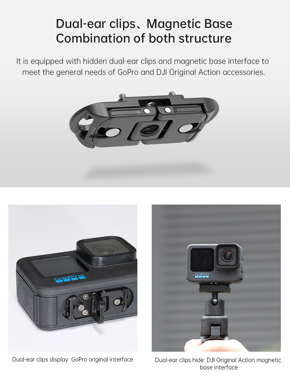 Falcam 3234 Magnetic Slim Base for Gopro to Action