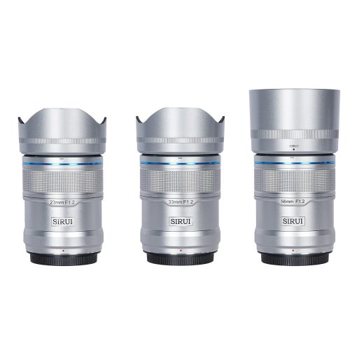 Sirui Sniper 23mm 33mm 56mm F1.2 APS-C Auto-Focus Lens Kit Silver