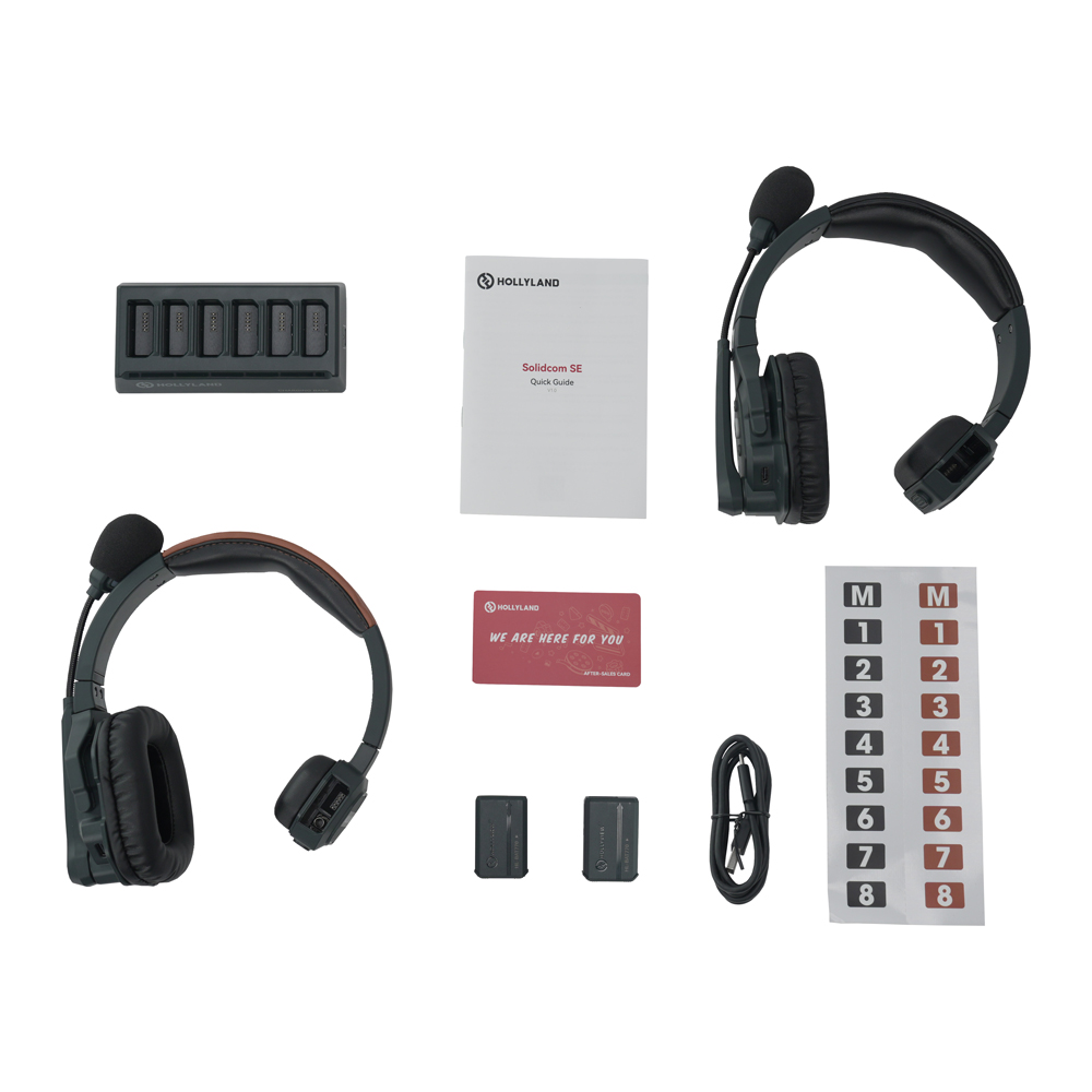 Solidcom SE - 2S 2-Person Noise Cancelling Headset Intercom Hollyland Solidcom SE Wireless Headset