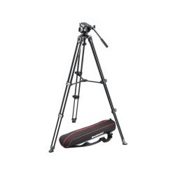 Manfrotto Tripod with fluid video head Lightweight with Side Lock (MVK500AM)