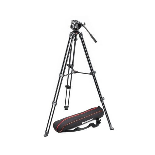 Manfrotto Tripod with fluid video head Lightweight with Side Lock (MVK500AM)