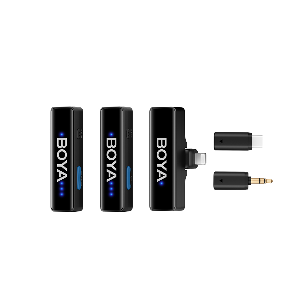 BOYALINK 2 Transmitter × 2 + Lightning Receiver + USB Adapter + 3.5 mm TRS Adapter