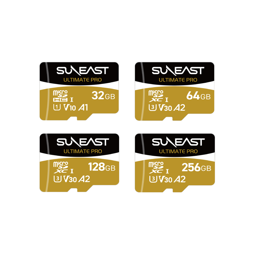 SUNEAST ULTIMATE PRO microSDHC_XC UHS-I V30 Card Gold Series